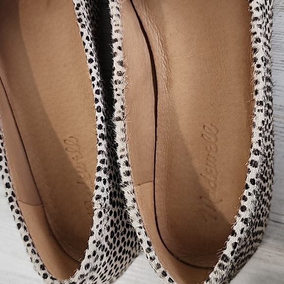 Madewell The Adelle ballet flat Spot Dot Calf Hair tan brown Dried Flax Size 9 - Picture 9 of 9